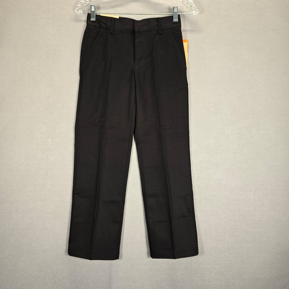 FRENCH TOAST Boys' School Uniform Pleated Relaxed Fit Khaki Pants. 8 Husky